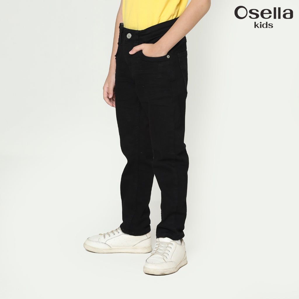 Osella Henry Denim Long Pants in Black Denim 128O500643 | Celana Denim Panjang Anak Laki Laki