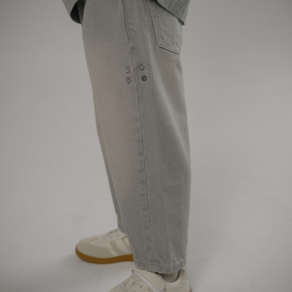 Osella Kids x Oadkids Manny Barrel Pants in Off White 228O660201 | Celana Denim Anak Laki Laki