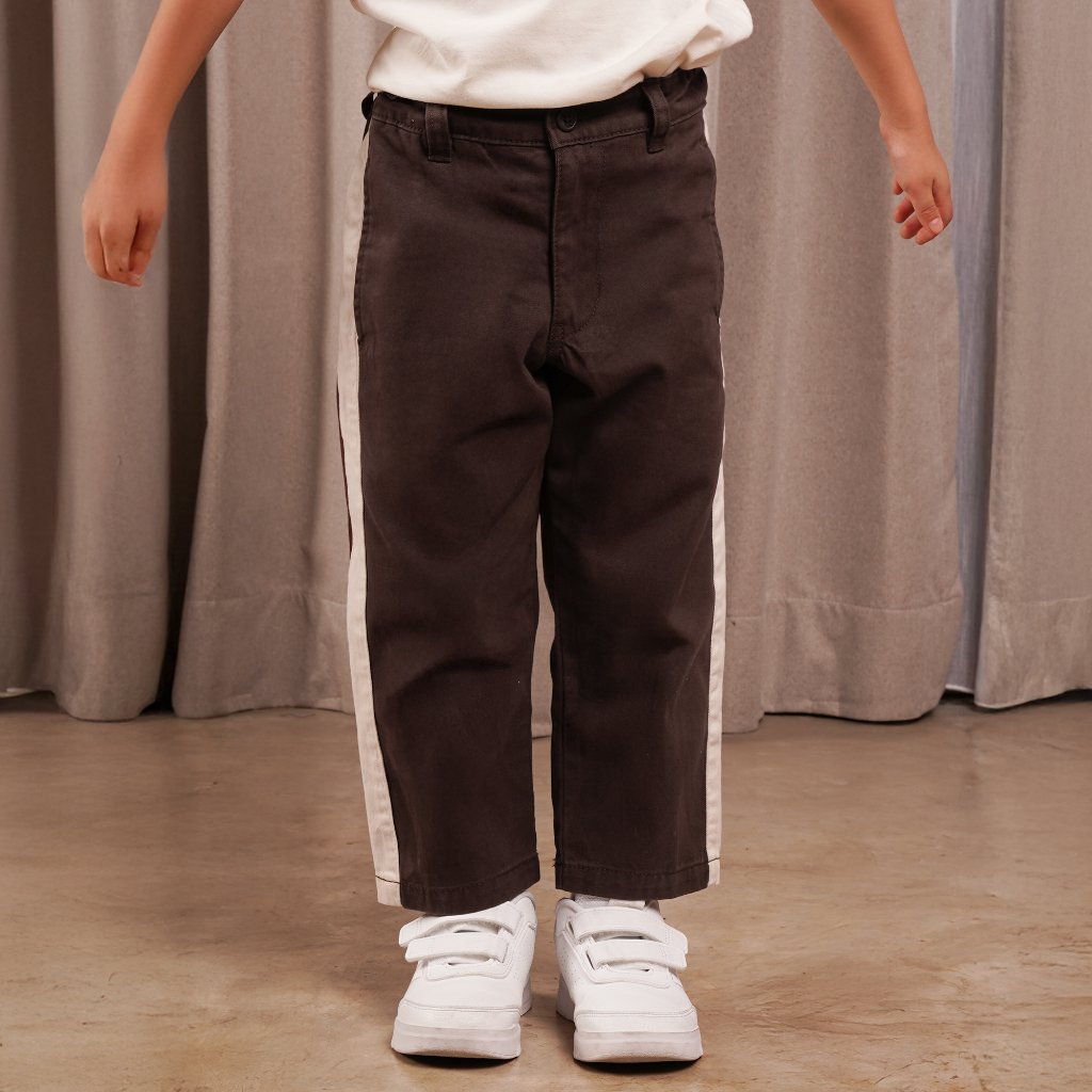Osella Kids Tegmen Trouser In Smoke Brown 228P660556 | Celana Panjang Anak Laki Laki