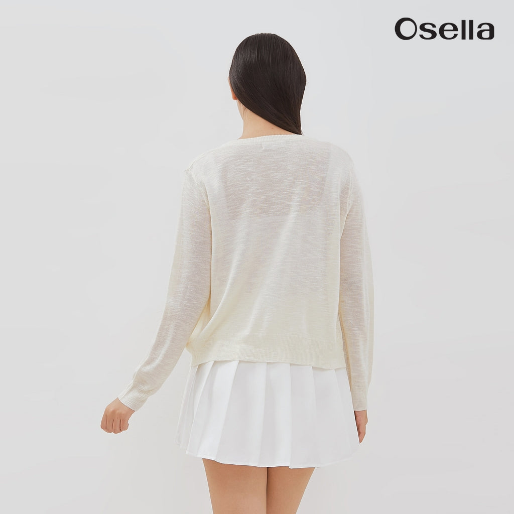 Osella Nuella Plain Knit Cardigan 21615005 | Cardigan Rajut Wanita