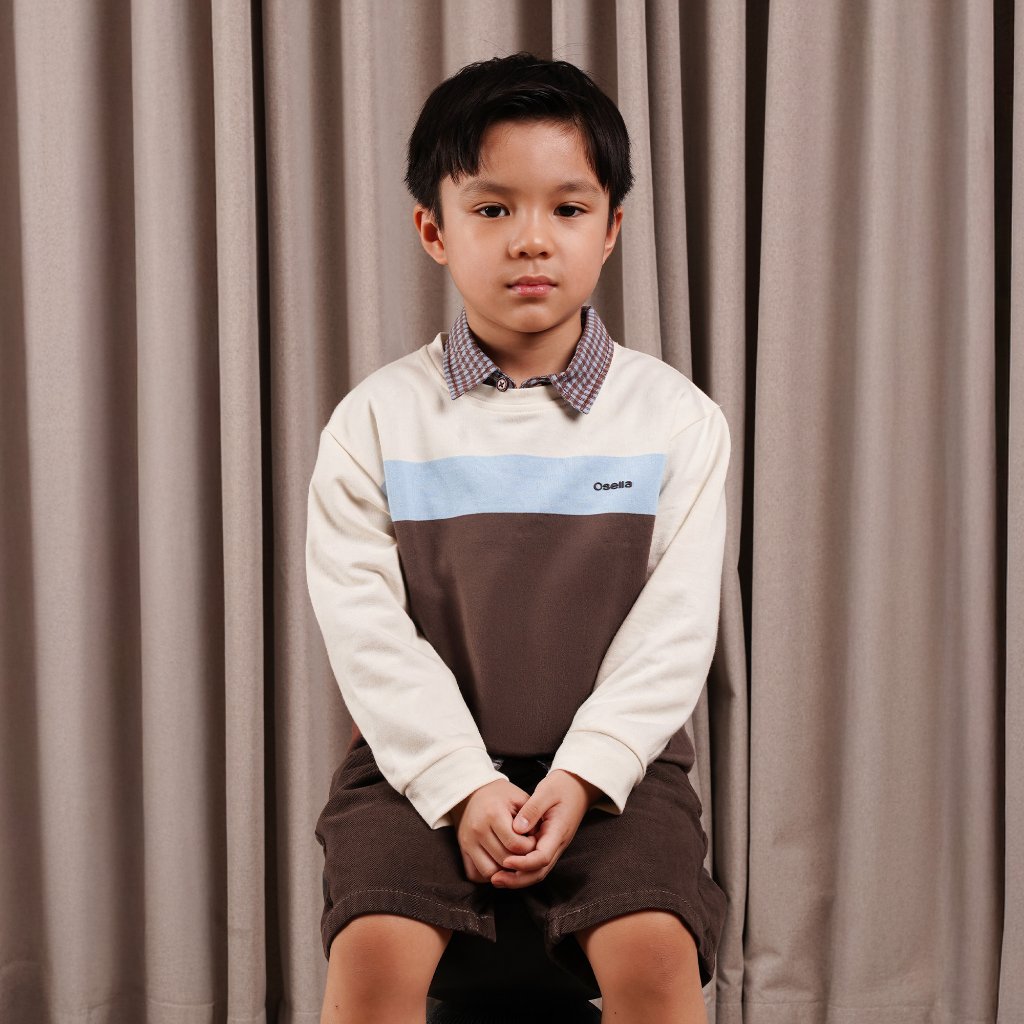 Osella Kids Gunther Tricolor Sweatshirt 2210660488 | Sweater Lengan Panjang Anak Laki Laki