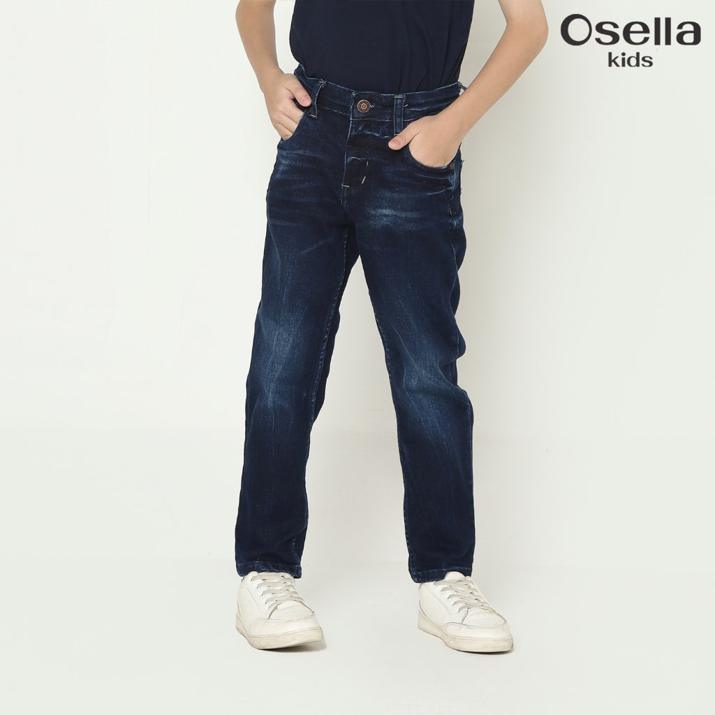 Osella Holden Denim Long Pants in Dark Washed 128O5005A3 | Celana Denim Anak Laki Laki