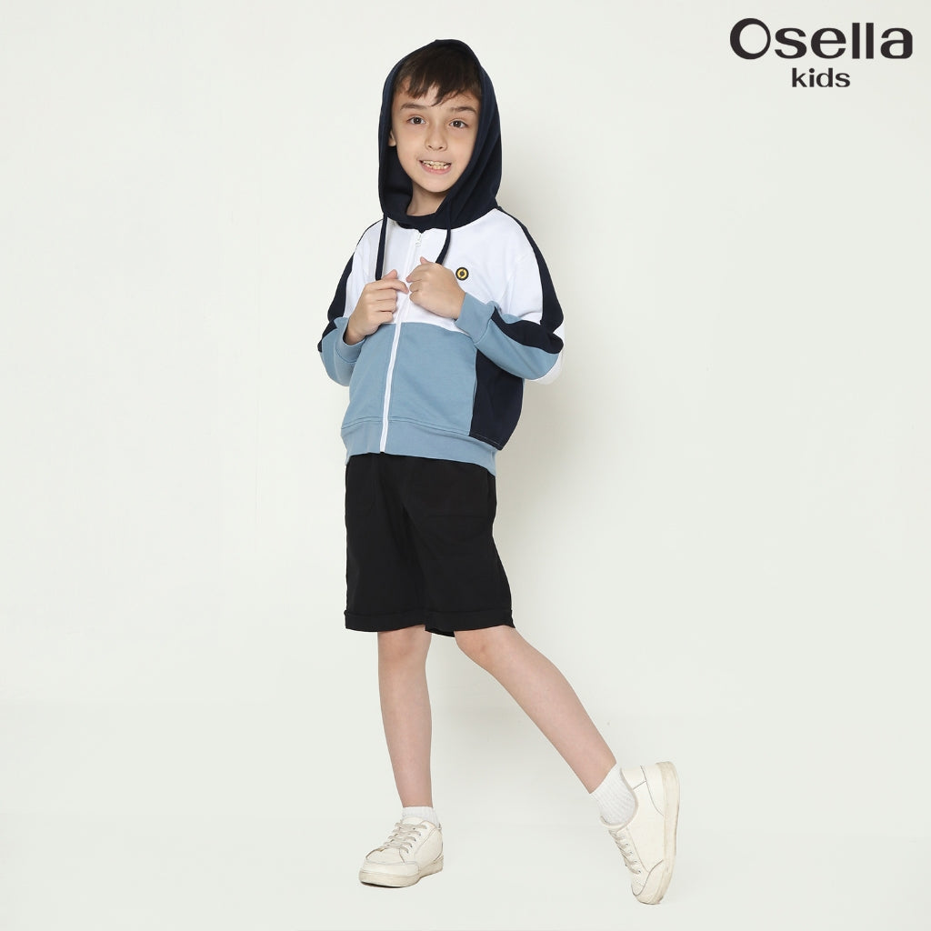 Osella Multicolor Hoodie Jacket in Aqua Blue 2261500536 | Jaket Anak Laki Laki