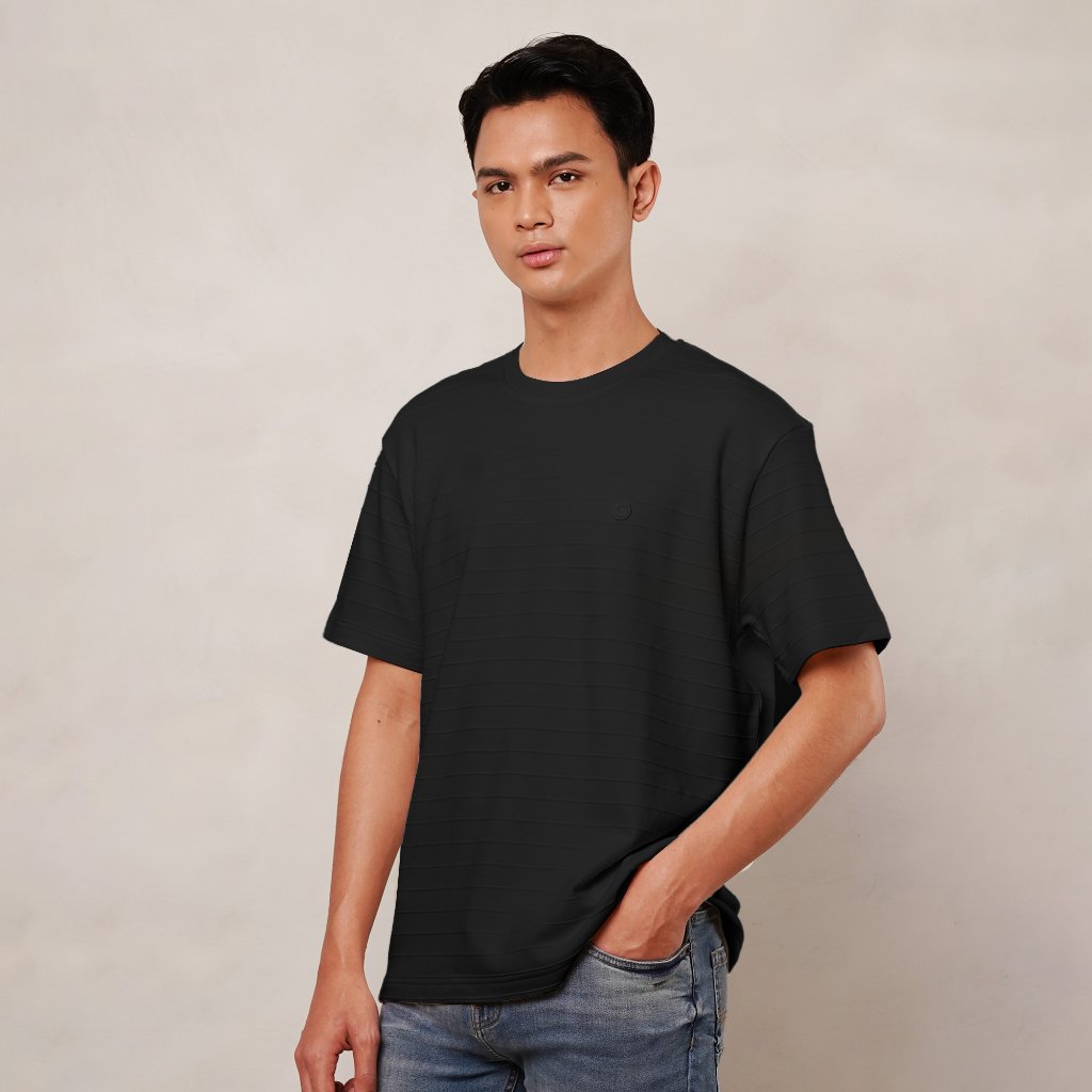 Osella Marrow Ribbed T-shirt 20716613 | Atasan Kaos Lengan Pendek Pria
