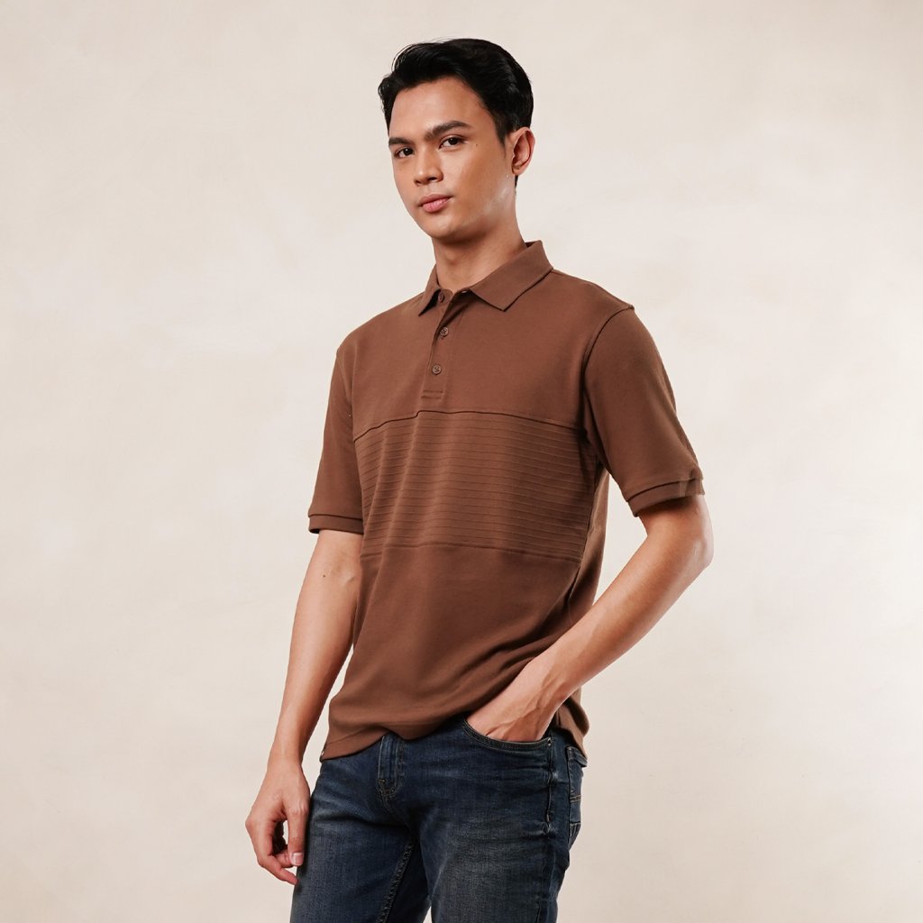 Osella Linear Polo Shirt 20216609 | Atasan Polo Lengan Pendek Pria