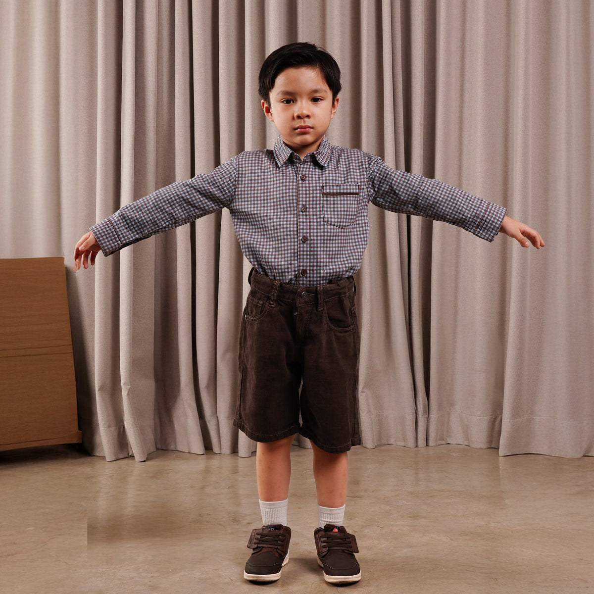 Osella Kids Dyed Denim Short Pants 228F660256 | Celana Jeans Pendek Anak Laki Laki