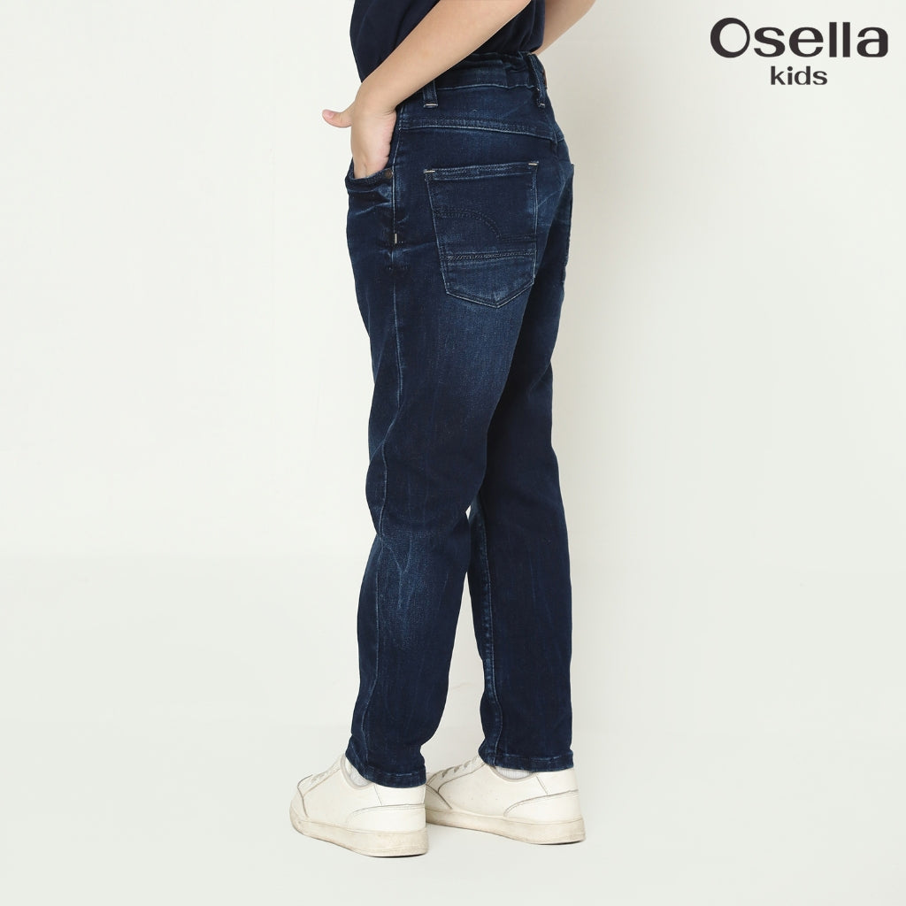 Osella Holden Denim Long Pants in Dark Washed 128O5005A3 | Celana Denim Anak Laki Laki