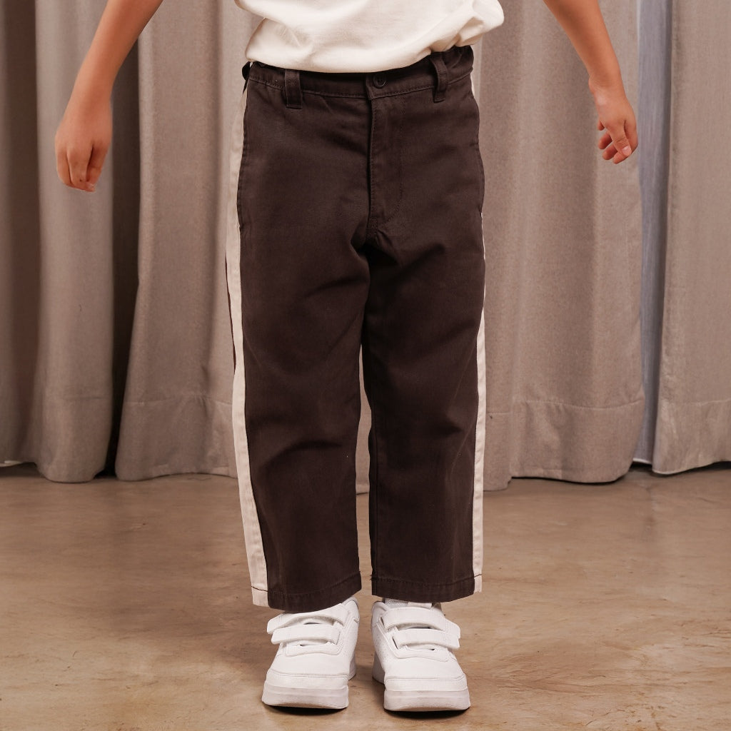 Osella Kids Tegmen Trouser In Smoke Brown 228P660556 | Celana Panjang Anak Laki Laki