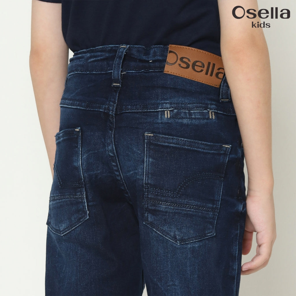 Osella Holden Denim Long Pants in Dark Washed 128O5005A3 | Celana Denim Anak Laki Laki