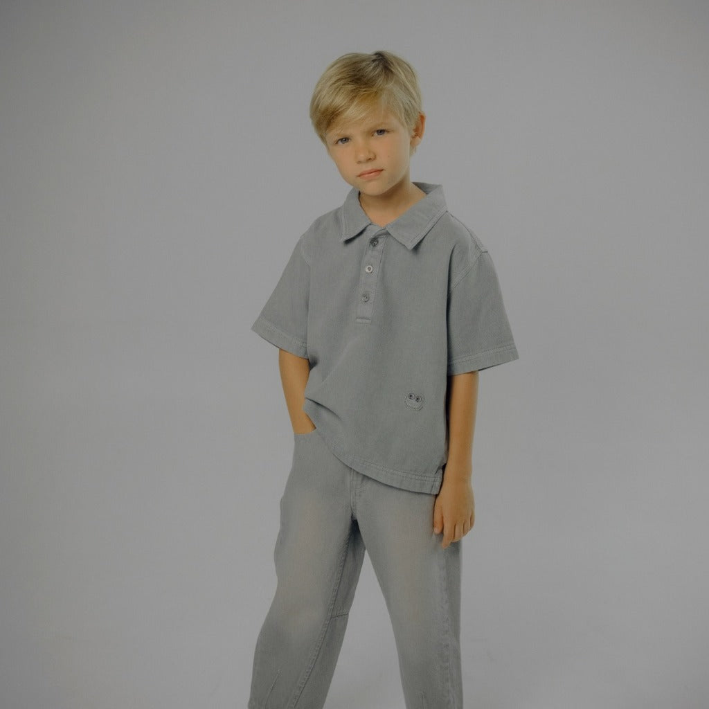 Osella Kids x Oadkids Manny Barrel Pants in Off White 228O660201 | Celana Denim Anak Laki Laki