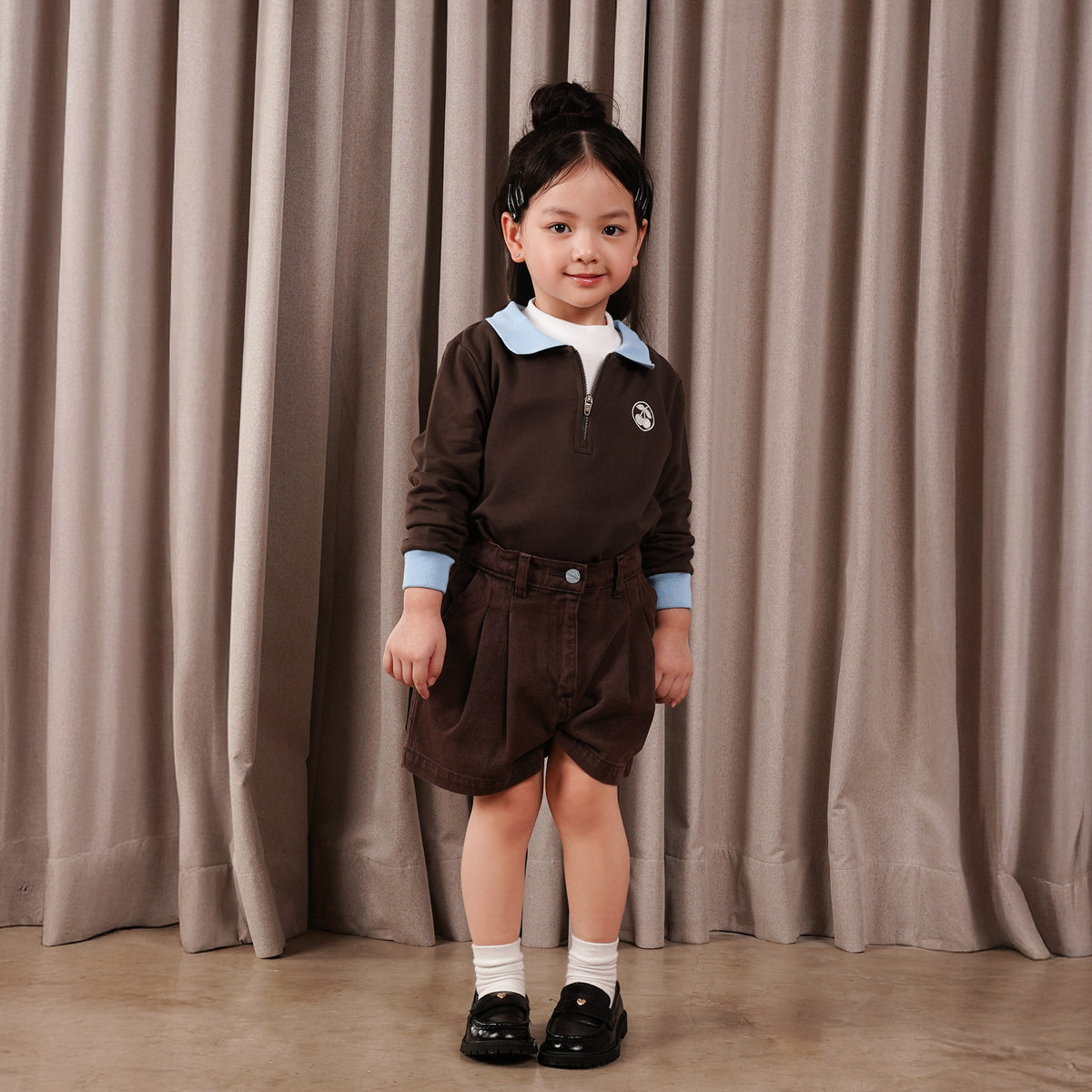 Osella Kids Olivia Pleated Shorts 238F6603 | Celana Pendek Anak Perempuan
