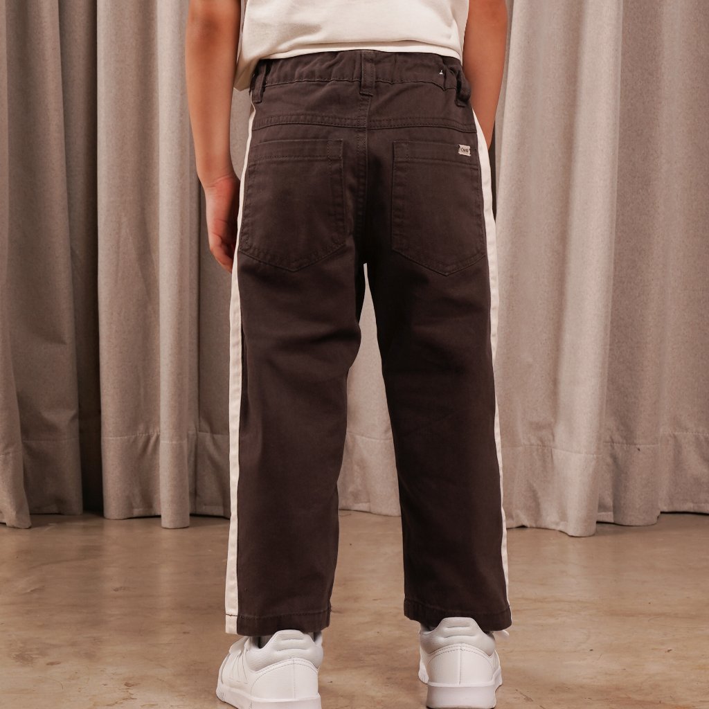 Osella Kids Tegmen Trouser In Smoke Brown 228P660556 | Celana Panjang Anak Laki Laki