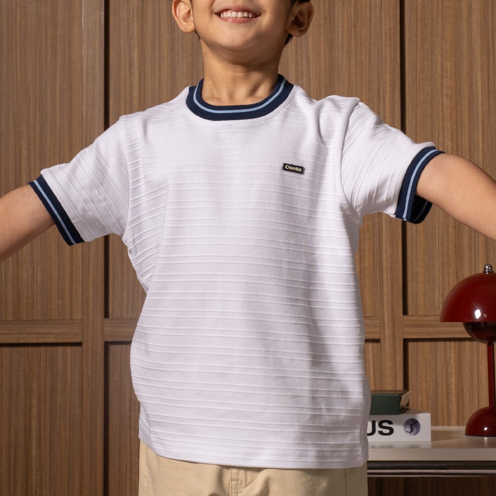 Osella Kids Wade Contrast Collar T-shirt
