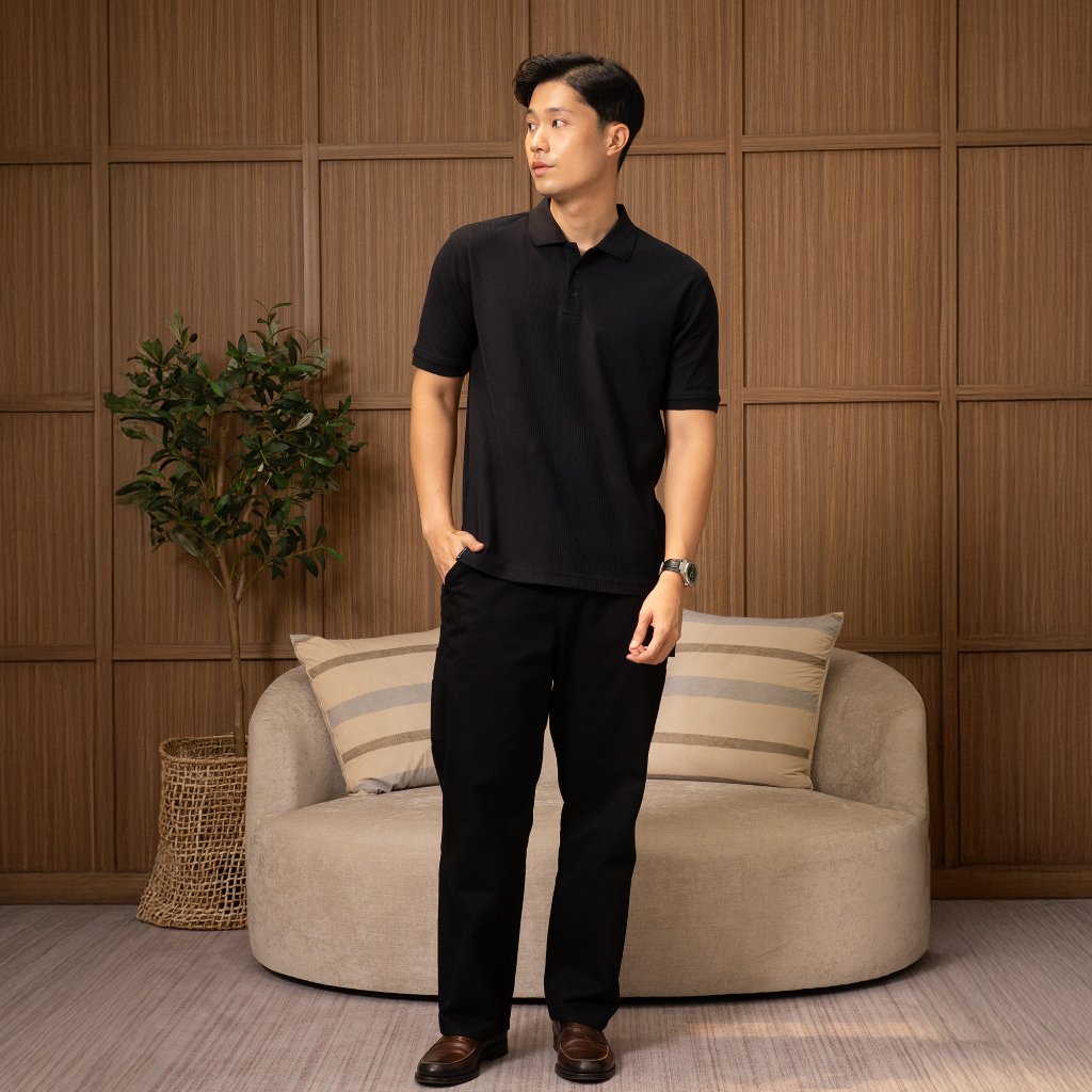 Osella Crepe Matrix Polo Shirt