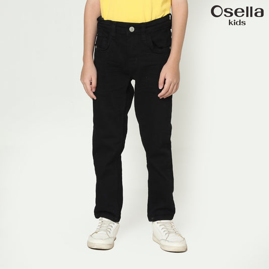 Osella Henry Denim Long Pants in Black Denim 128O500643 | Celana Denim Panjang Anak Laki Laki