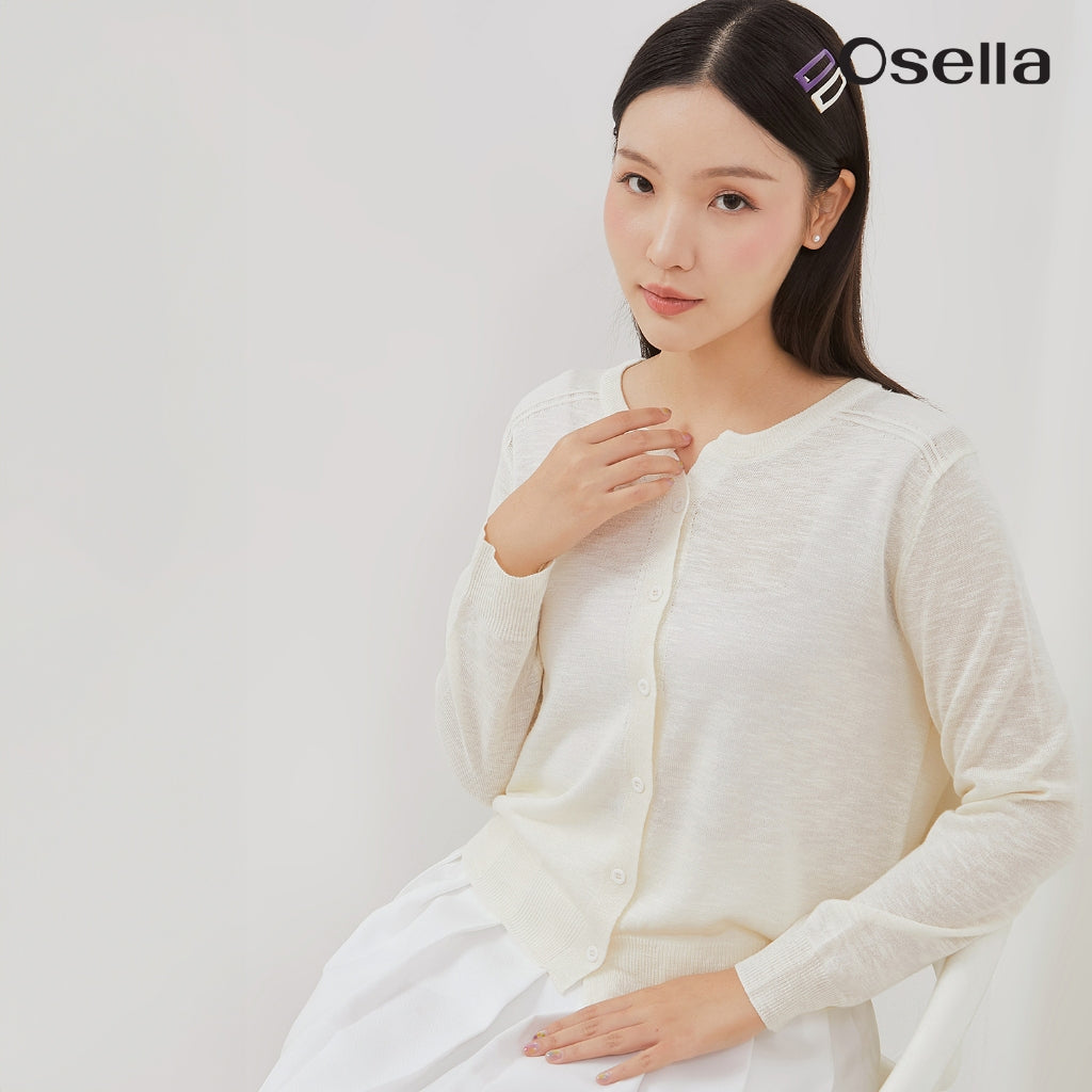 Osella Nuella Plain Knit Cardigan 21615005 | Cardigan Rajut Wanita