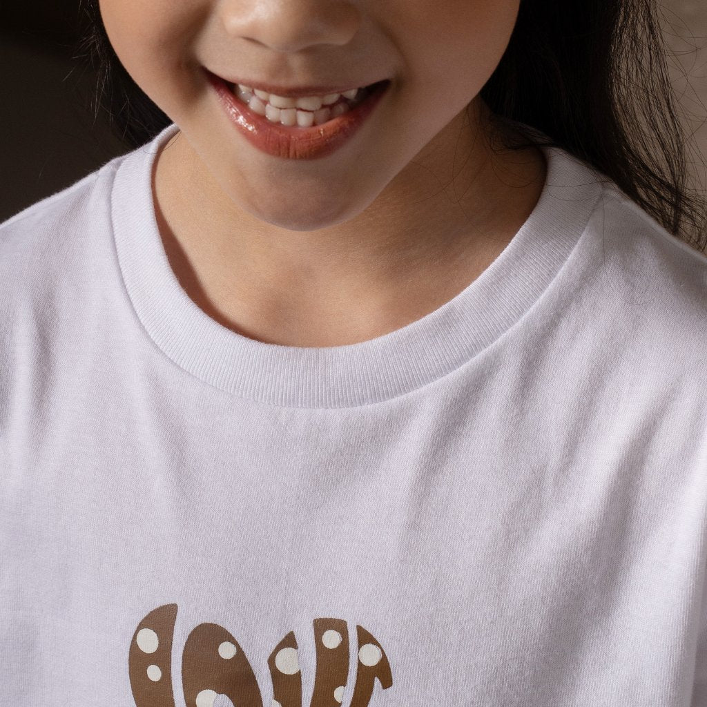 Osella Kids Cocoa Scallop Polka Top 2371661001 | Kaos Lengan Pendek Anak Perempuan
