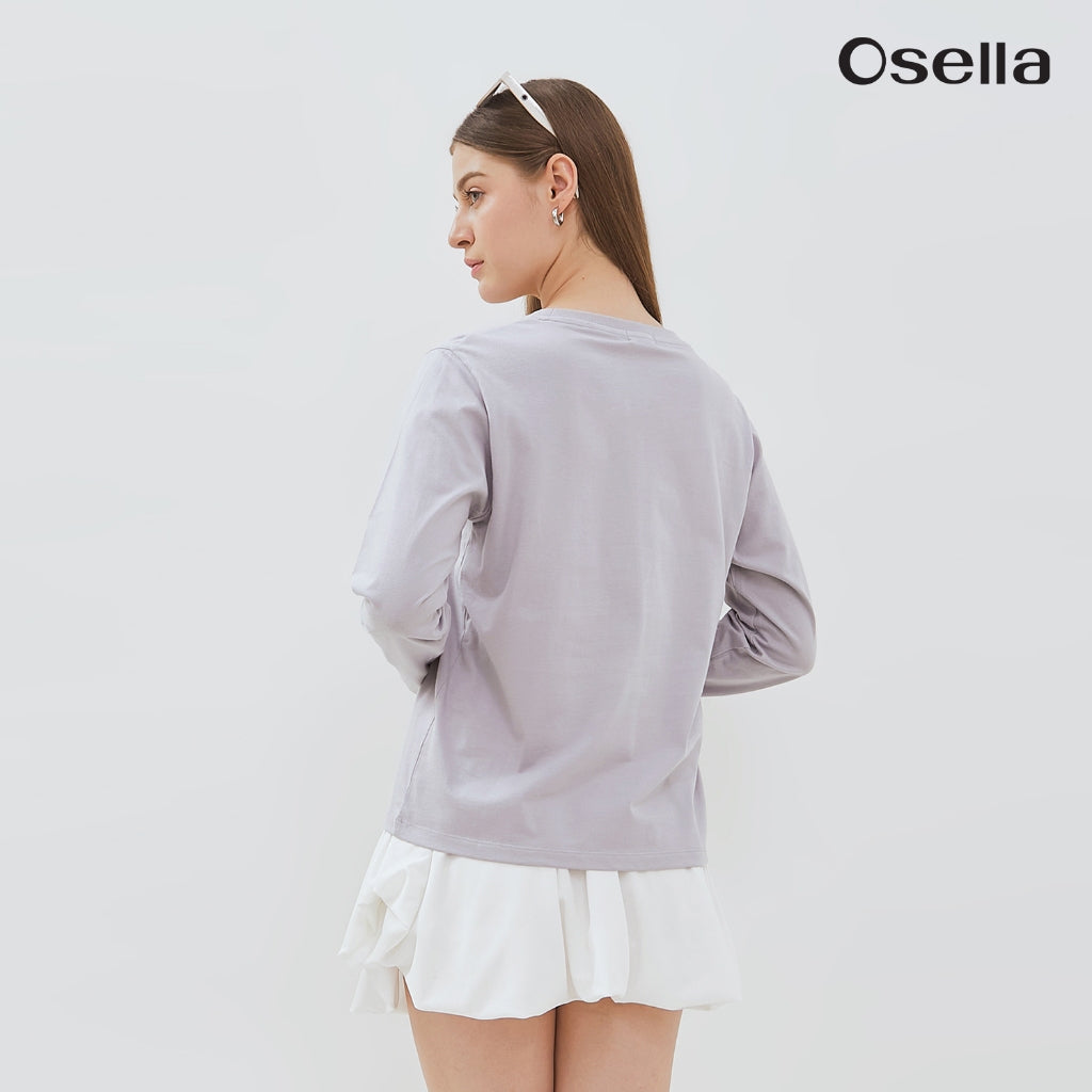 Osella Basic Long Sleeve T-Shirt 31776601 | Blouse Basic Lengan Panjang Wanita