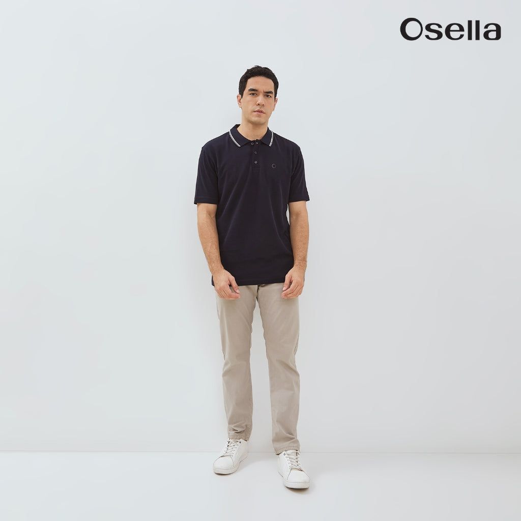 Osella Darren Waffle Textured Polo Shirt 20216601 | Kaos Polo Lengan Pendek Pria