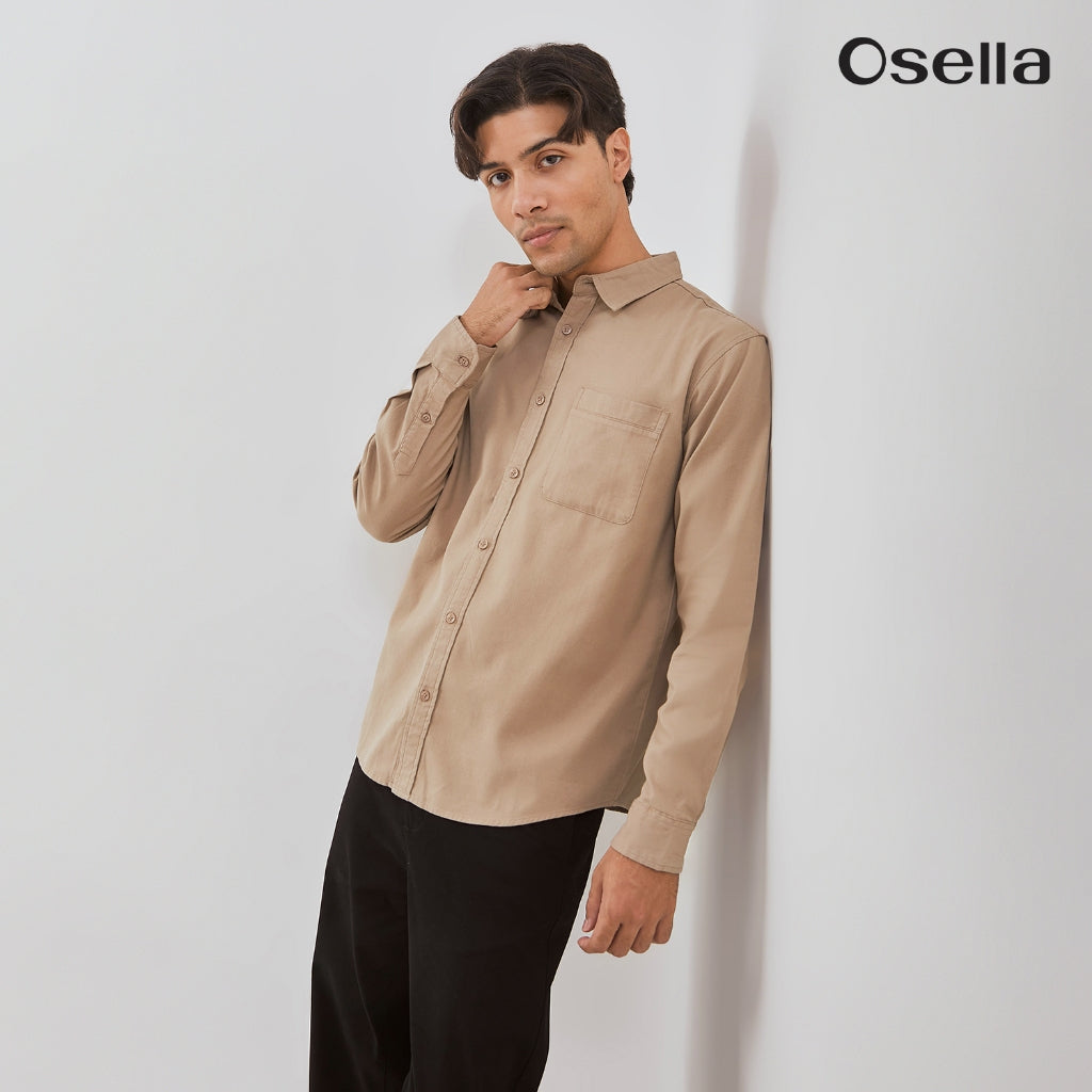 Osella Devon Long Sleeve Shirt With Flannel 203U6602 | Kemeja Flanel Lengan Panjang Pria