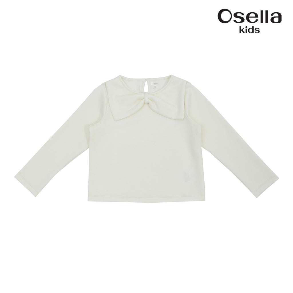 Osella Emma Long Sleeve T-Shirt With Bow Tie Detail 2377500788 | Atasan Lengan Panjang Anak Perempuan