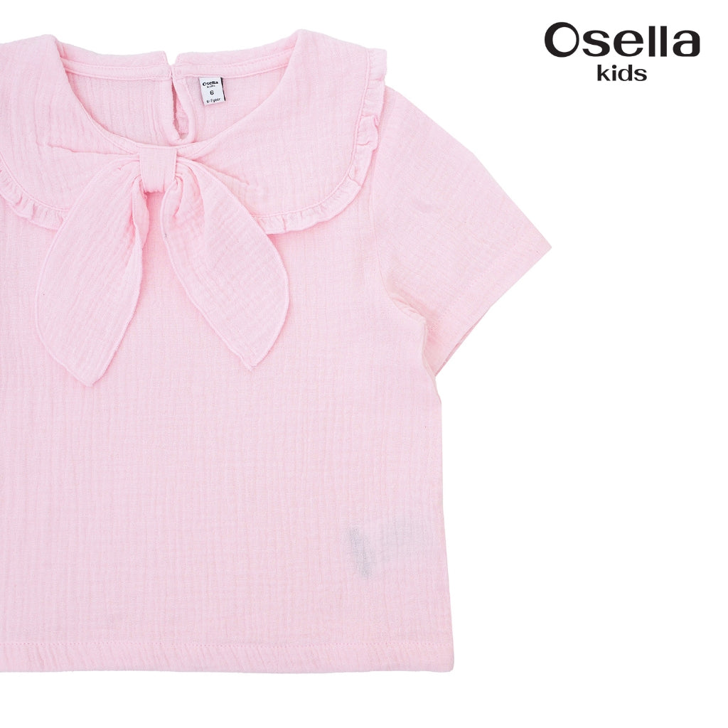 Osella Bowtie Blouse 2336500613 | Atasan Blouse Lengan Pendek Anak Perempuan