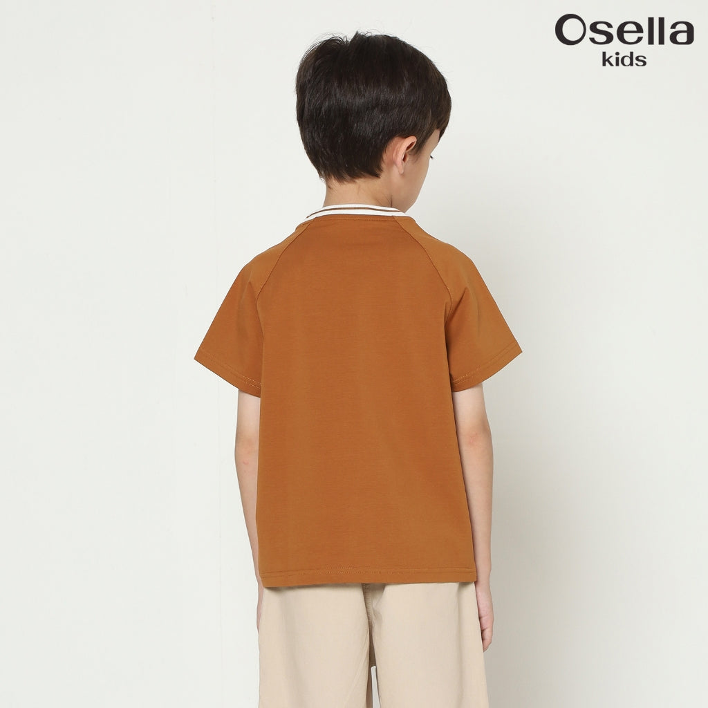 Osella Leo Regular Fit T-Shirt In Tobbaco Brown 2271500785 | Atasan Kaos Lengan Pendek Anak Laki Laki