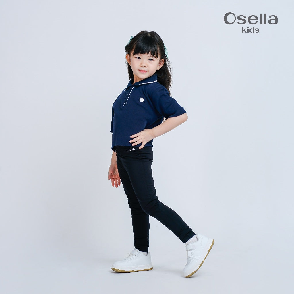 Osella Kids Bluish Blossom Polo Top