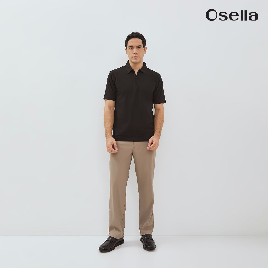 Osella Ultra-Soft Half-Zip Polo 20216603 | Atasan Kaos Polo Lengan Pendek Pria