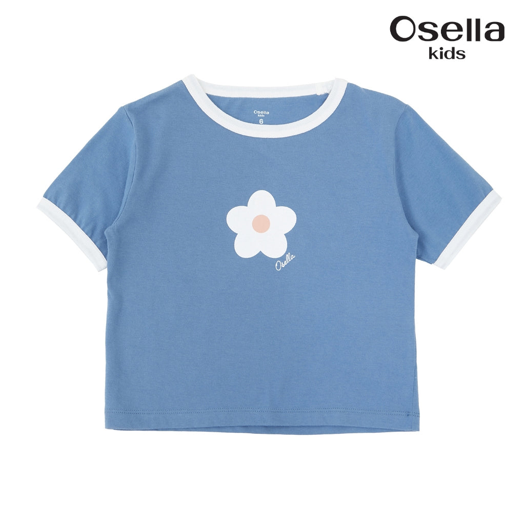 Osella Bloom Ringer Tee 23715010 | Atasan Kaos Lengan Pendek Anak Perempuan