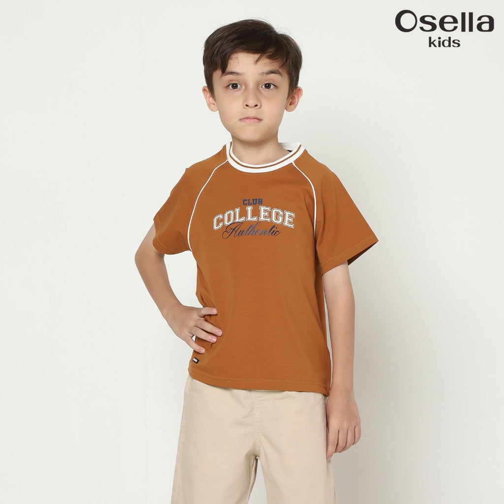 Osella Leo Regular Fit T-Shirt In Tobbaco Brown 2271500785 | Atasan Kaos Lengan Pendek Anak Laki Laki