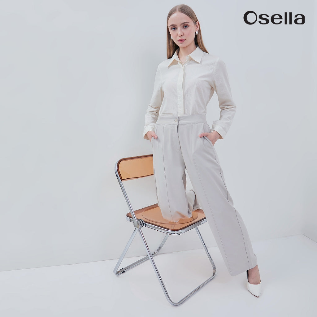 Osella Sera Wide Leg Pants Comfortable High-Waist Pants 21816601 | Celana Panjang Wanita