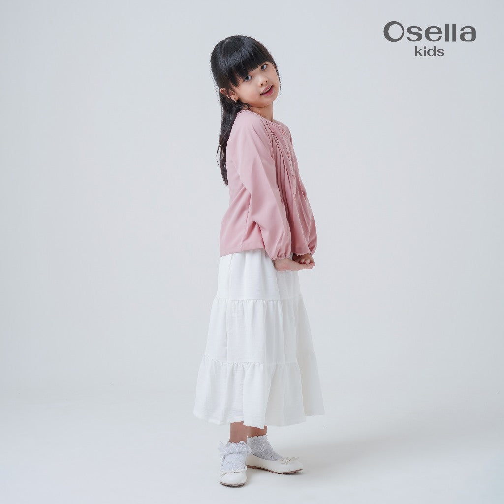 Osella Kids Pearl Pleated Blouse 23376602 | Atasan Blouse Anak Perempuan