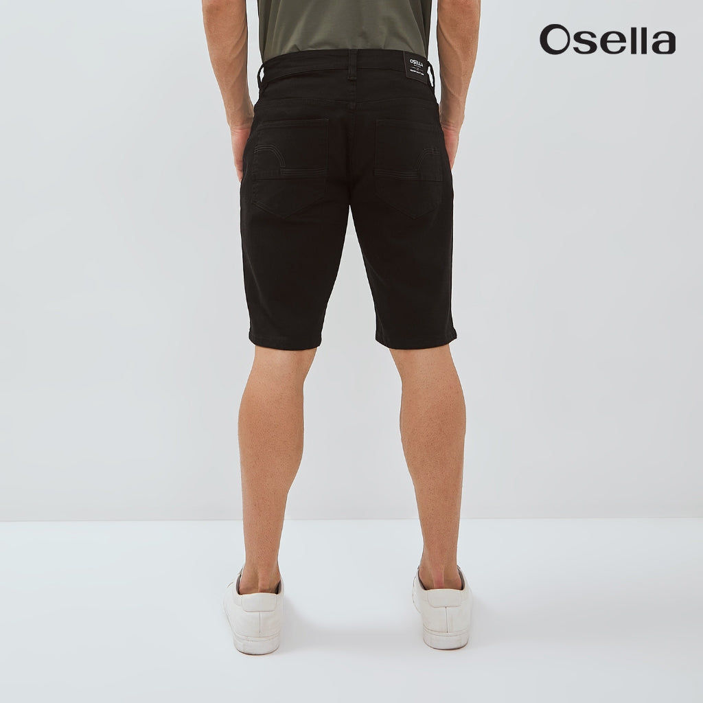 Osella Short Denim Pants In Black Wash 2086500743 | Celana Jeans Pendek Pria