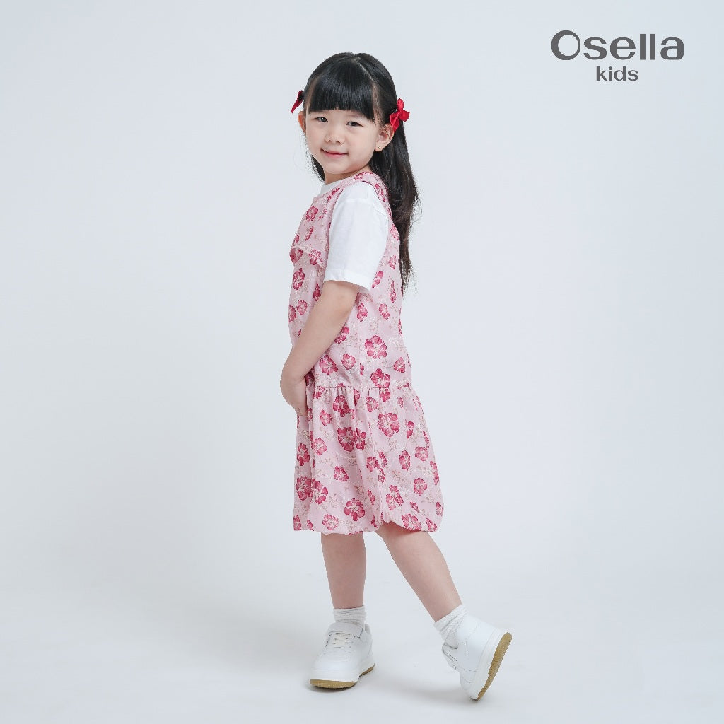 Osella Bloomy Layered Dress 2356600113 | Dress Tanpa Lengan Motif Bunga Anak Perempuan
