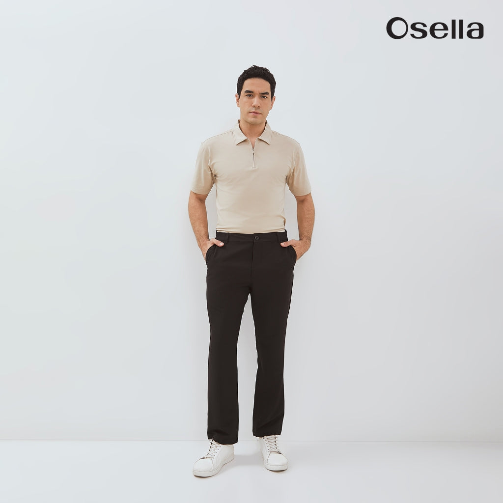 Osella Axel Stretch Straight-Fit Trousers 20815002 | Celana Panjang Pria
