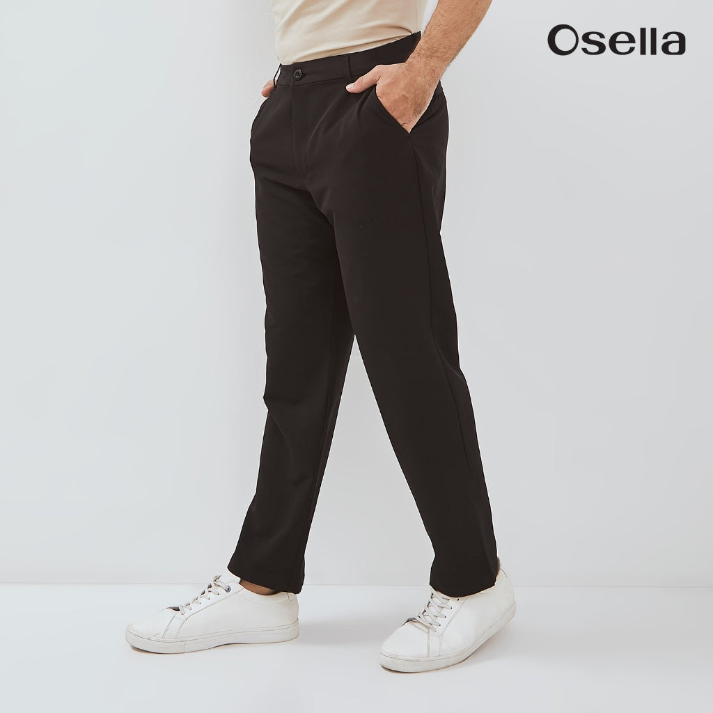 Osella Axel Stretch Straight-Fit Trousers 20815002 | Celana Panjang Pria