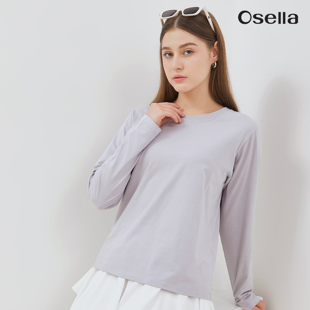 Osella Basic Long Sleeve T-Shirt 31776601 | Blouse Basic Lengan Panjang Wanita