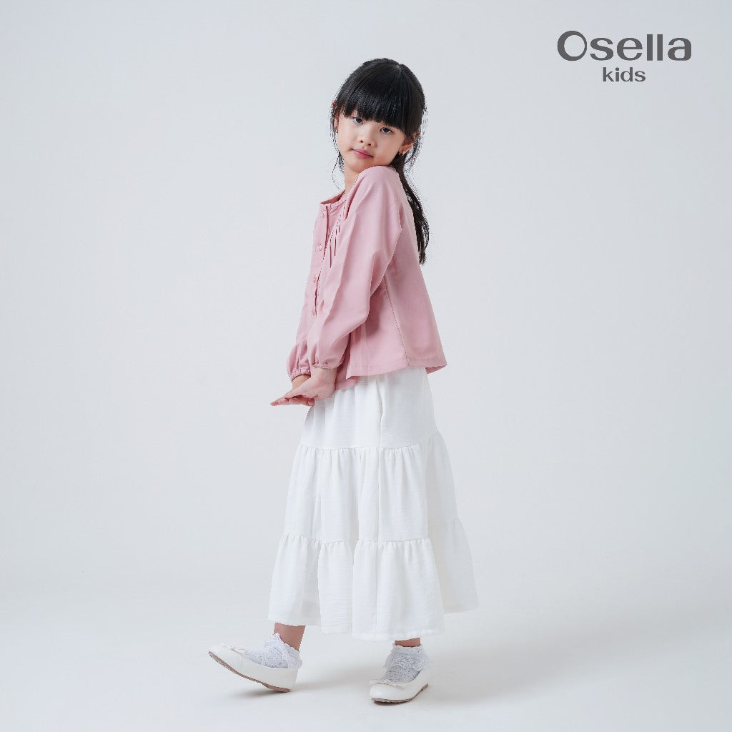 Osella Kids Pearl Pleated Blouse 23376602 | Atasan Blouse Anak Perempuan