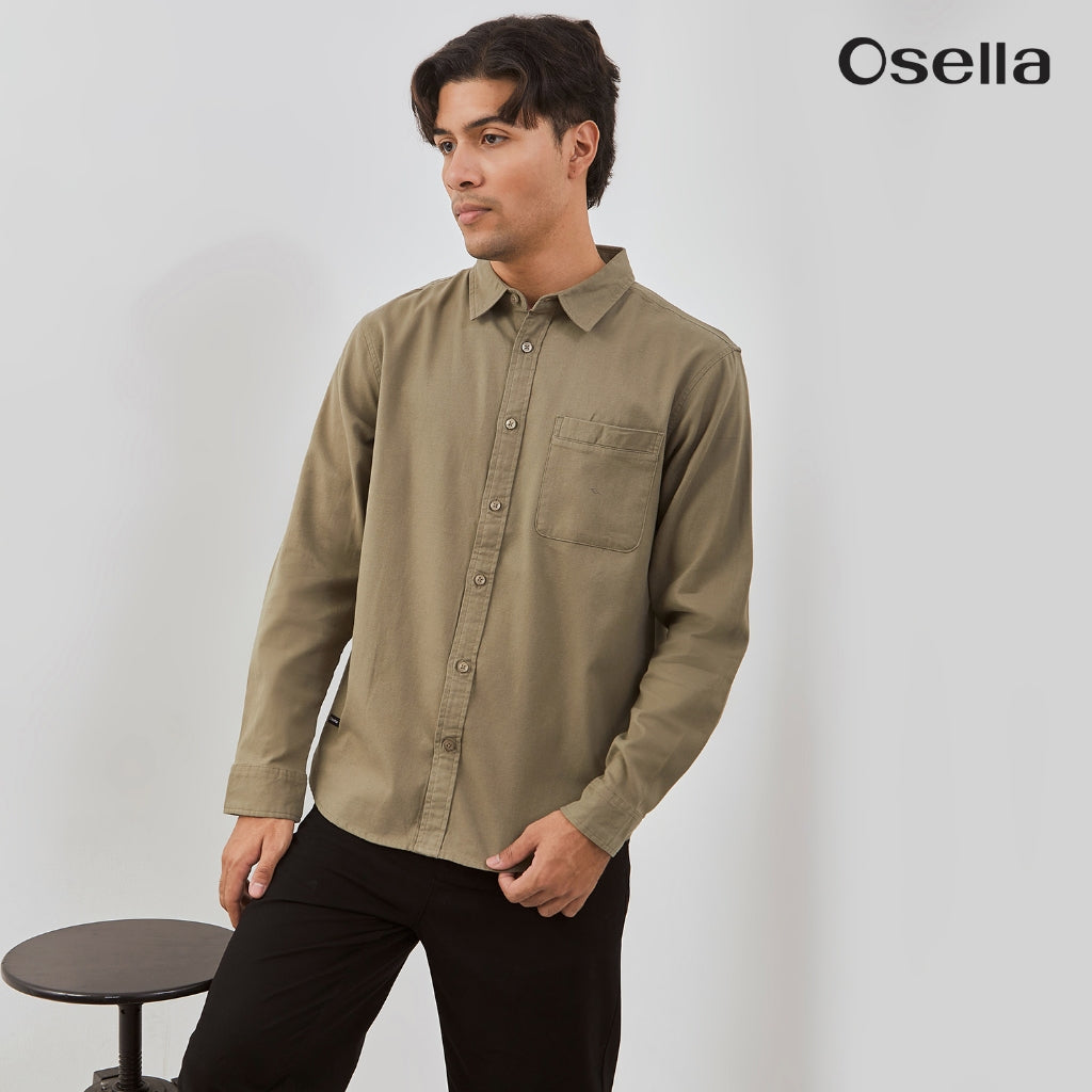 Osella Devon Long Sleeve Shirt With Flannel 203U6602 | Kemeja Flanel Lengan Panjang Pria