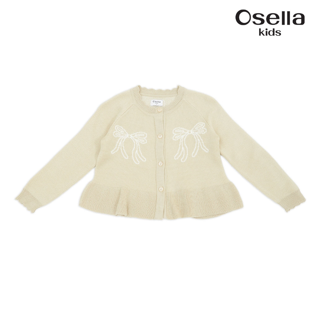 Osella Bow Knit Cardigan 1361500238 | Cardigan Rajut Anak Perempuan