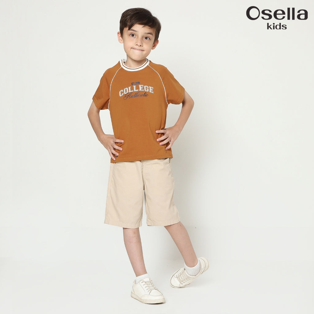 Osella Leo Regular Fit T-Shirt In Tobbaco Brown 2271500785 | Atasan Kaos Lengan Pendek Anak Laki Laki
