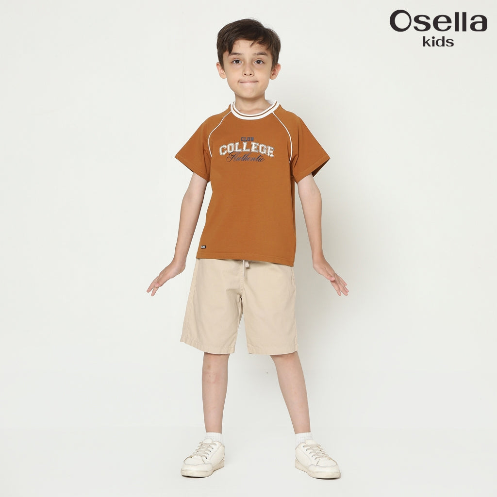Osella Leo Regular Fit T-Shirt In Tobbaco Brown 2271500785 | Atasan Kaos Lengan Pendek Anak Laki Laki