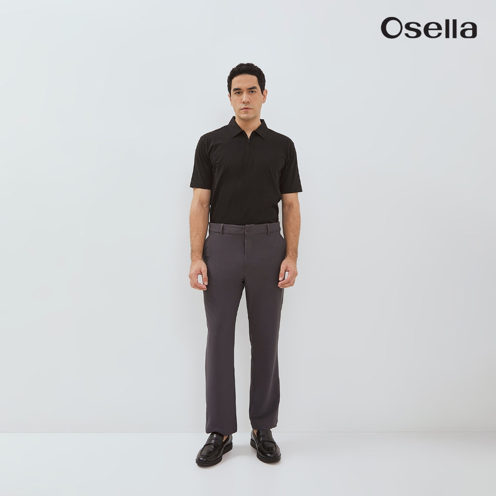 Osella Axel Stretch Straight-Fit Trousers 20815002 | Celana Panjang Pria