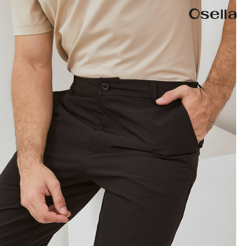 Osella Axel Stretch Straight-Fit Trousers 20815002 | Celana Panjang Pria