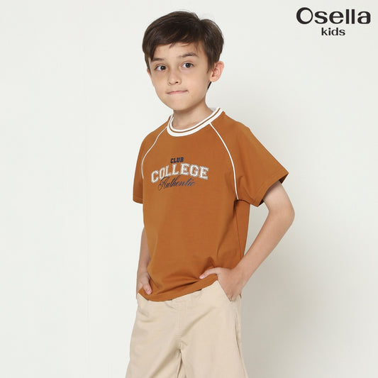 Osella Leo Regular Fit T-Shirt In Tobbaco Brown 2271500785 | Atasan Kaos Lengan Pendek Anak Laki Laki