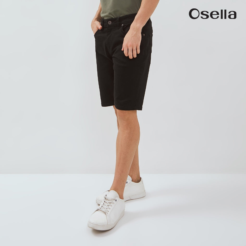 Osella Short Denim Pants In Black Wash 2086500743 | Celana Jeans Pendek Pria