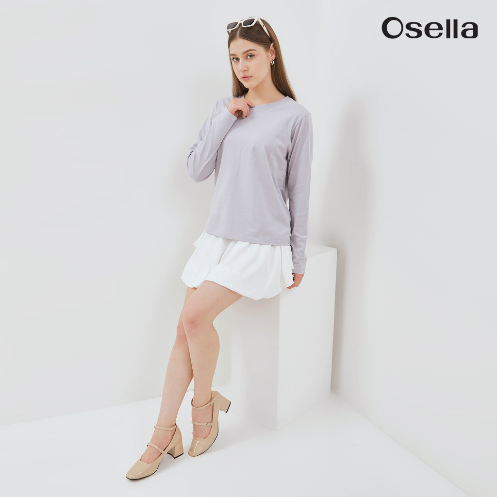 Osella Basic Long Sleeve T-Shirt 31776601 | Blouse Basic Lengan Panjang Wanita