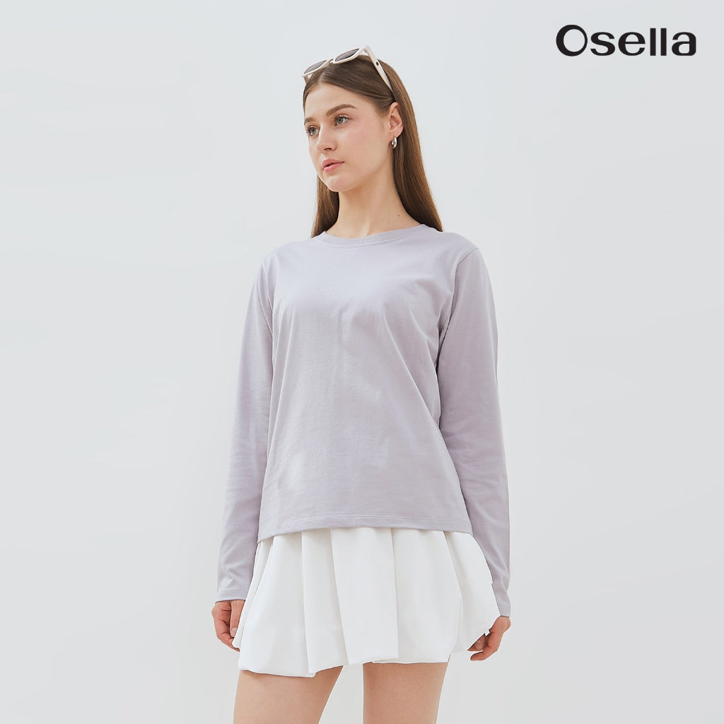Osella Basic Long Sleeve T-Shirt 31776601 | Blouse Basic Lengan Panjang Wanita