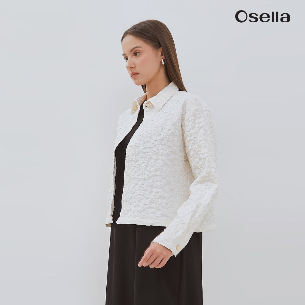 Osella Zania Dress Set With Jacquard Outer 11576603 | Setelan Dress Outer Lengan Panjang Wanita